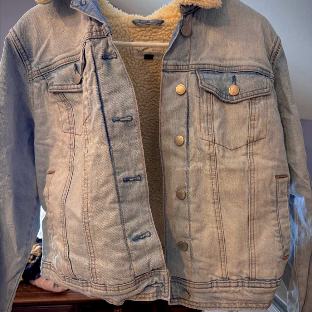 Universal Thread Denim Jacket with Sherpa Collar